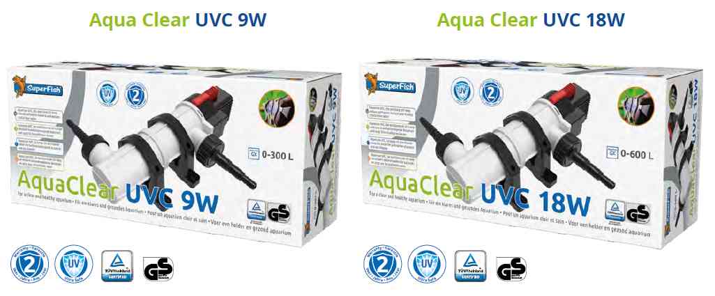 SuperFish Aqua Clear UVC Algenvernichter und kristallklares Wasser